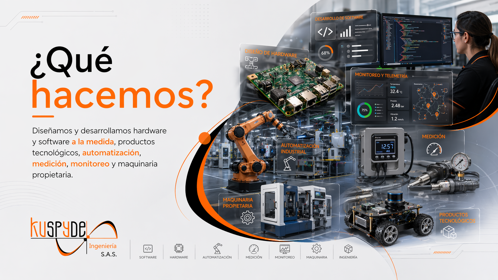 Servicios de software, hardware y automatizacion de Kuspyde Ingenieria